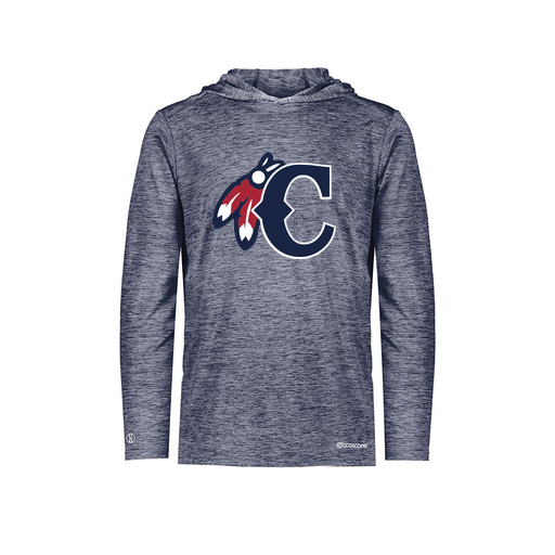 [FOLHCGNV-AS-LOGO2] Decker Men's Charge Hoodie (Adult S, Navy, Logo 2)